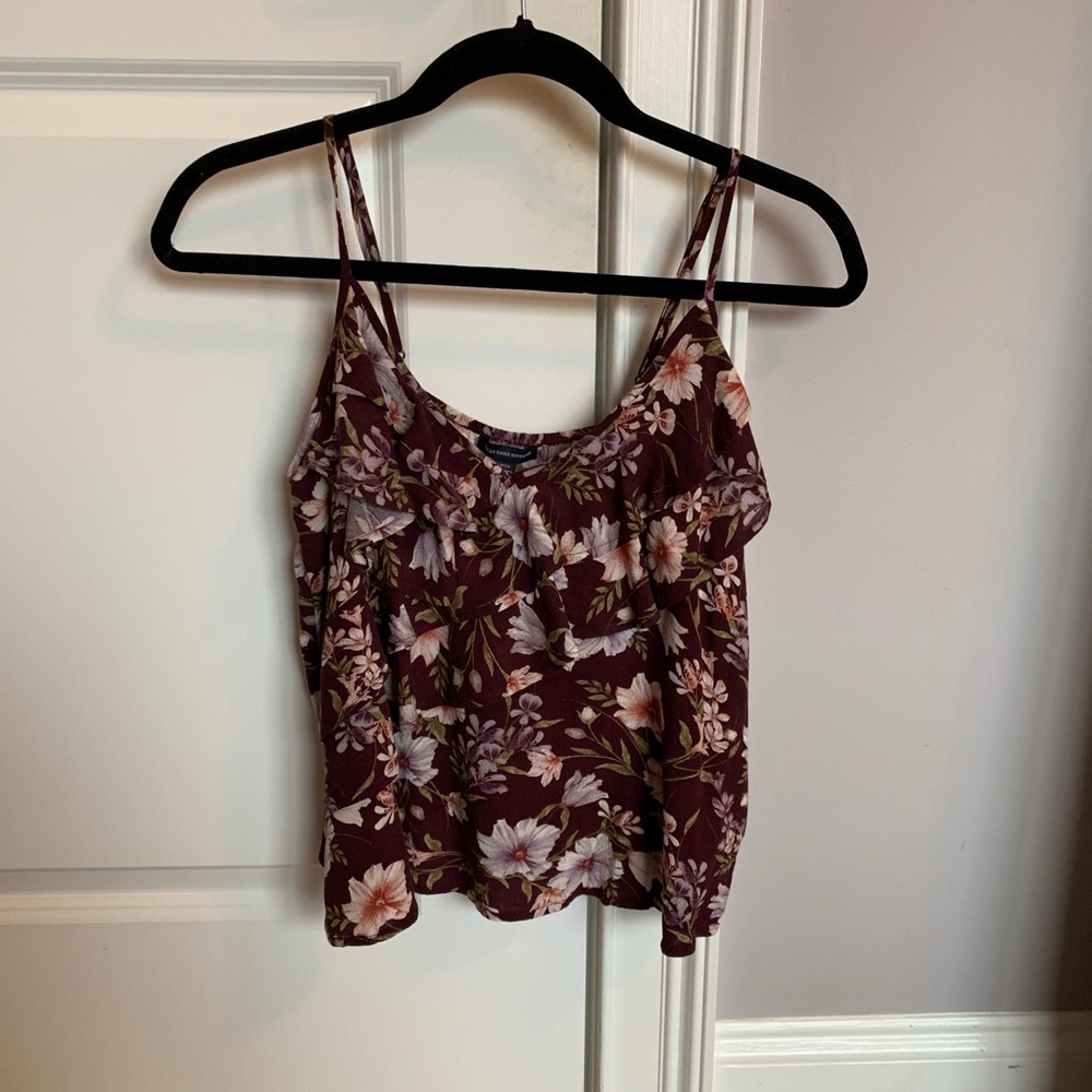 NWT Floral Ruffle Tank - Picture 2 of 3
